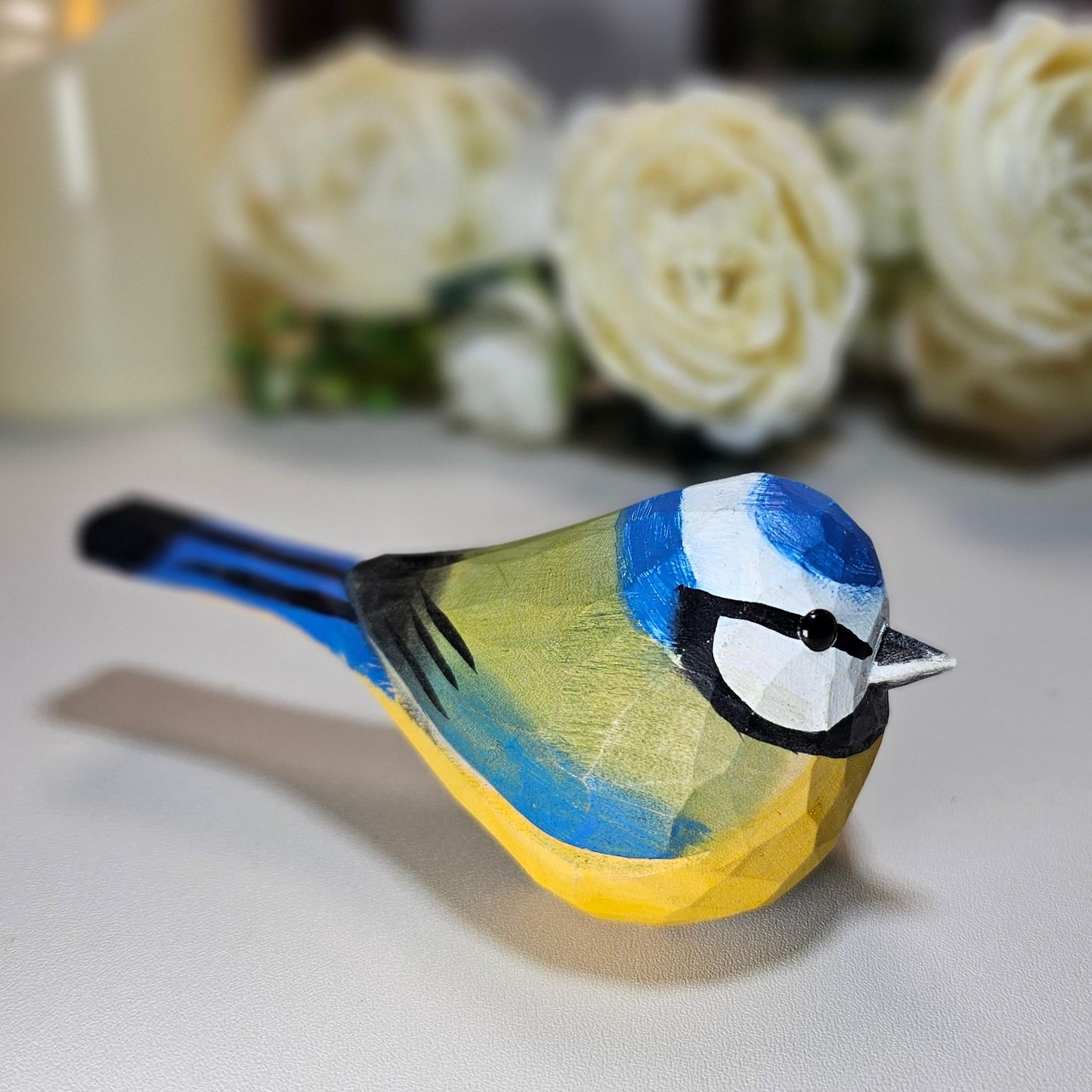 Eurasian Blue tit on Stand