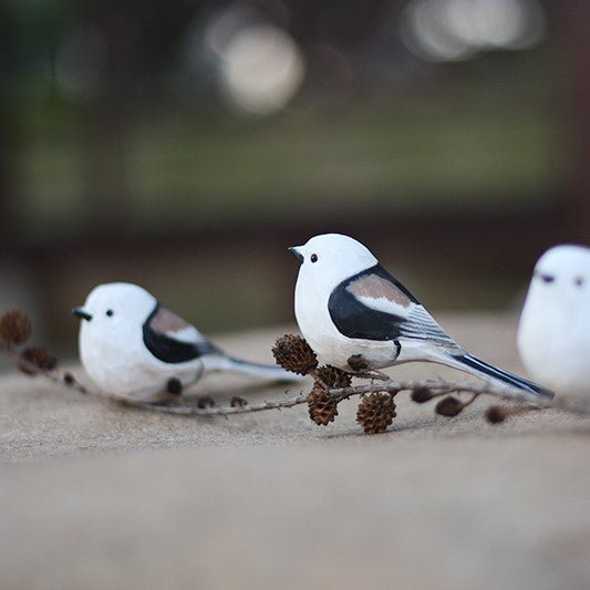 Aegithalidae Bird Figurines Decor - PAINTED BIRD SHOP