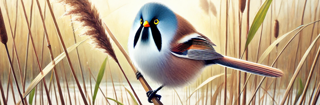 The Distinctive Face of the Bearded Tit: A Marvel of Avian Beauty