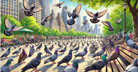 Pigeons in city!!!