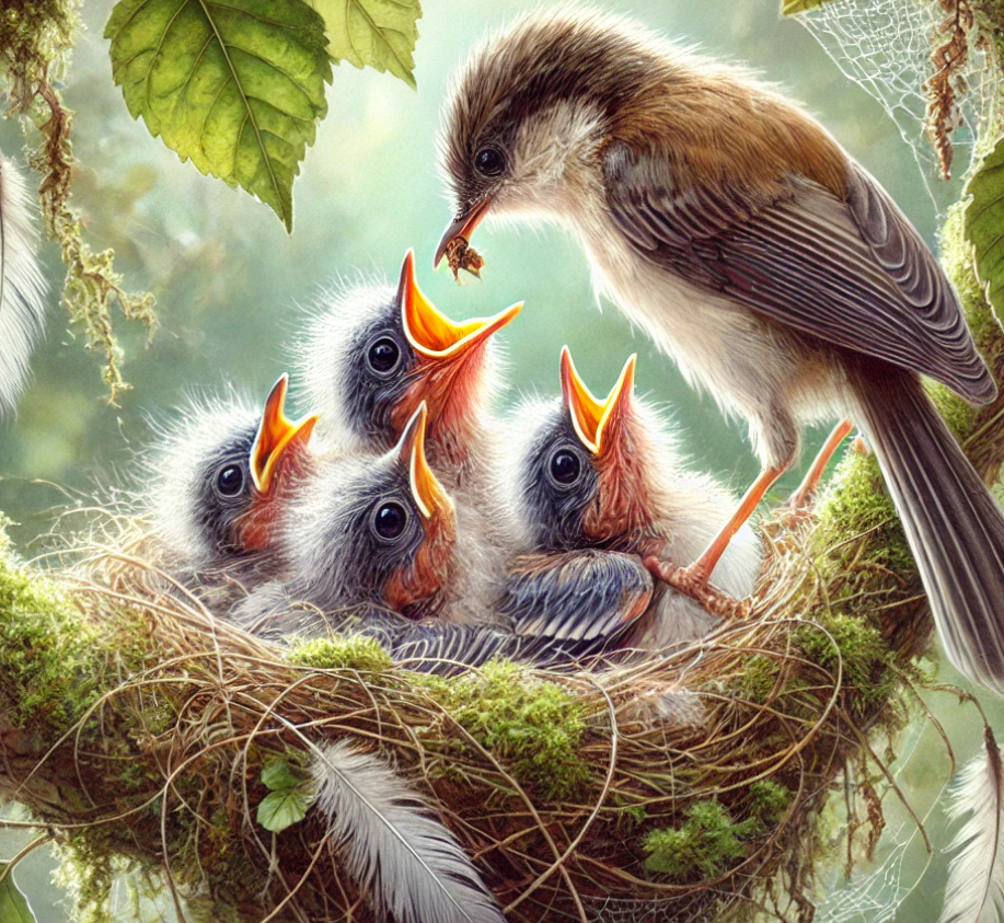 Aegithalidae Bird Babies: A Close Look