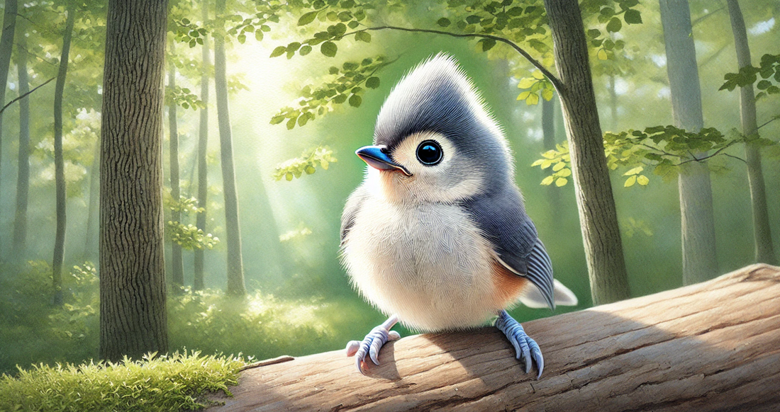 Baby Tufted Titmouse Bird: A Delight in the Trees