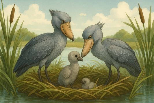 🐣 How Baby Shoebills Live with Their Parents — The Fierce &amp; Tender Truth