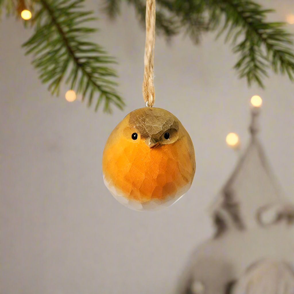 European robin (Erithacus rubecula) Hanging