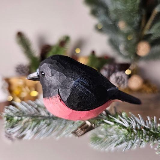 Pink Robin Clip-on