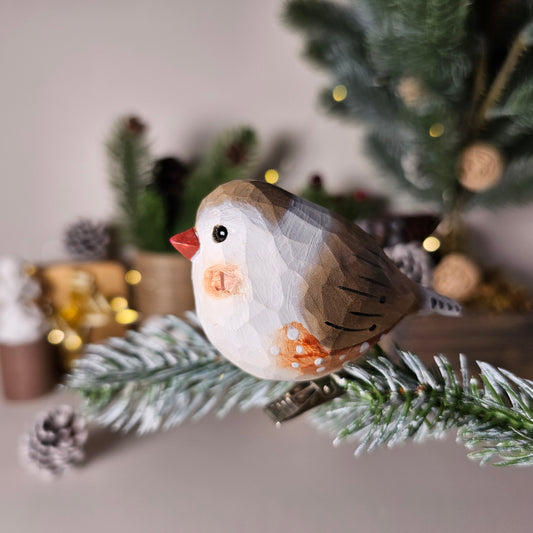 Zebra Finch Bird Clip-on