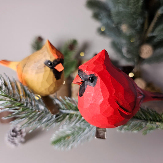 Cardinal Couple Clip-On