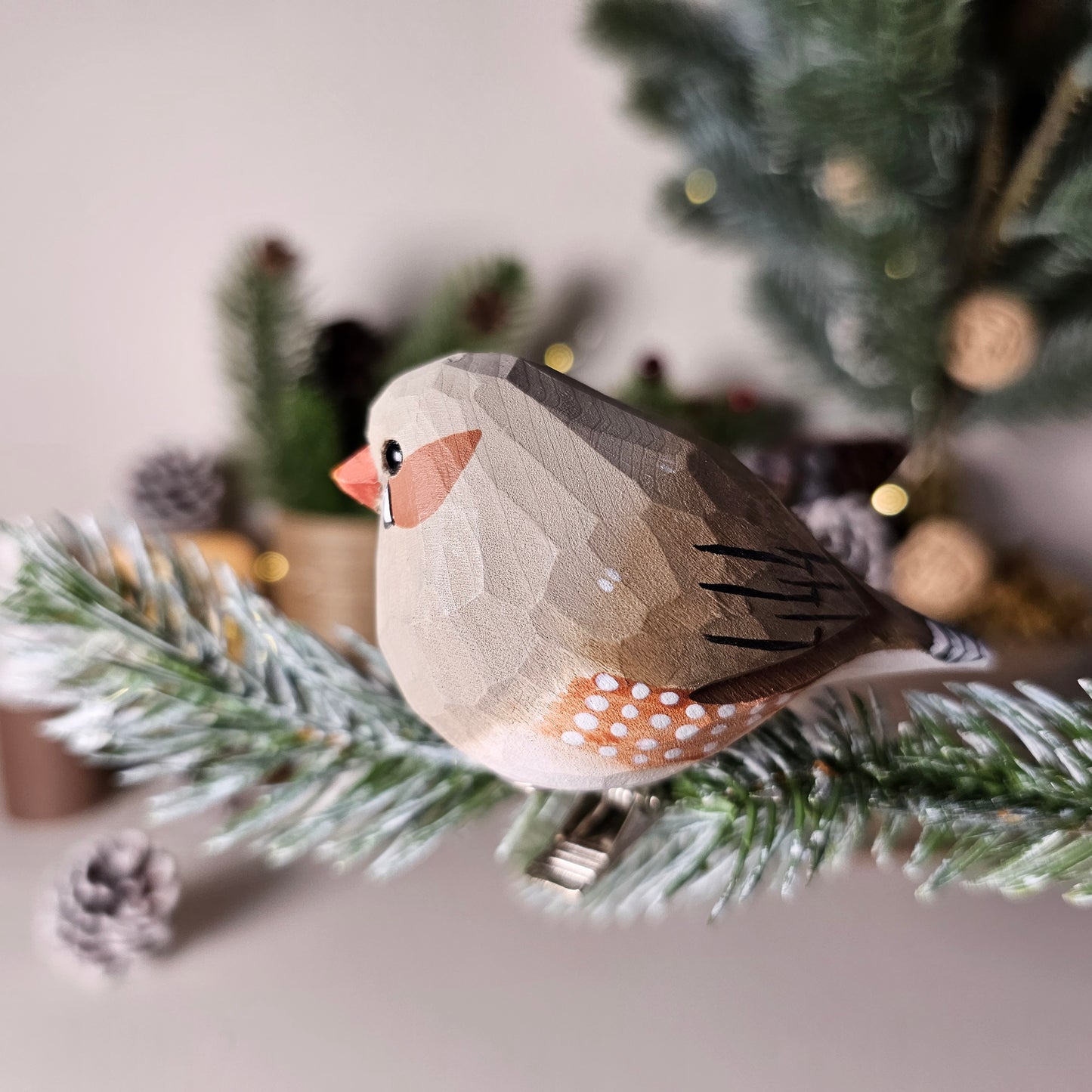 Zebra Finch Bird Clip-on
