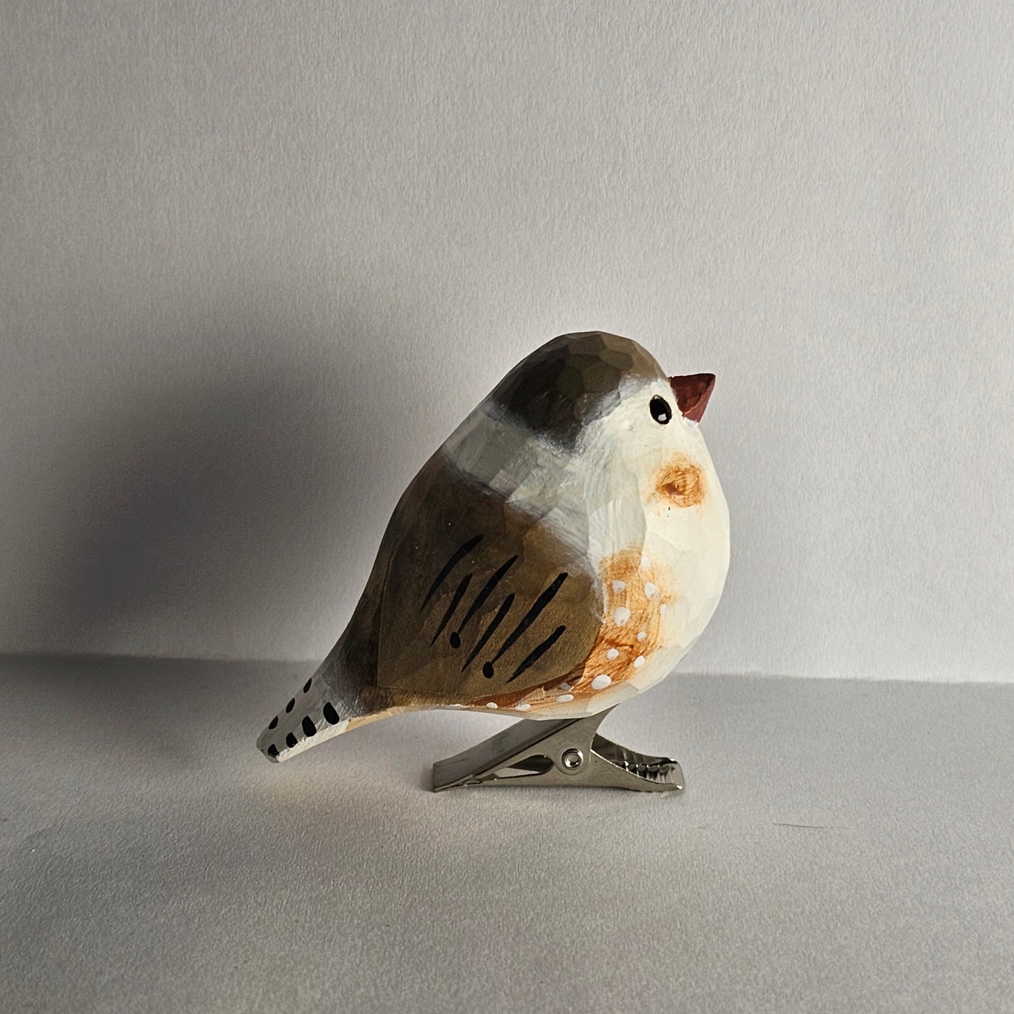Zebra Finch Bird Clip-on