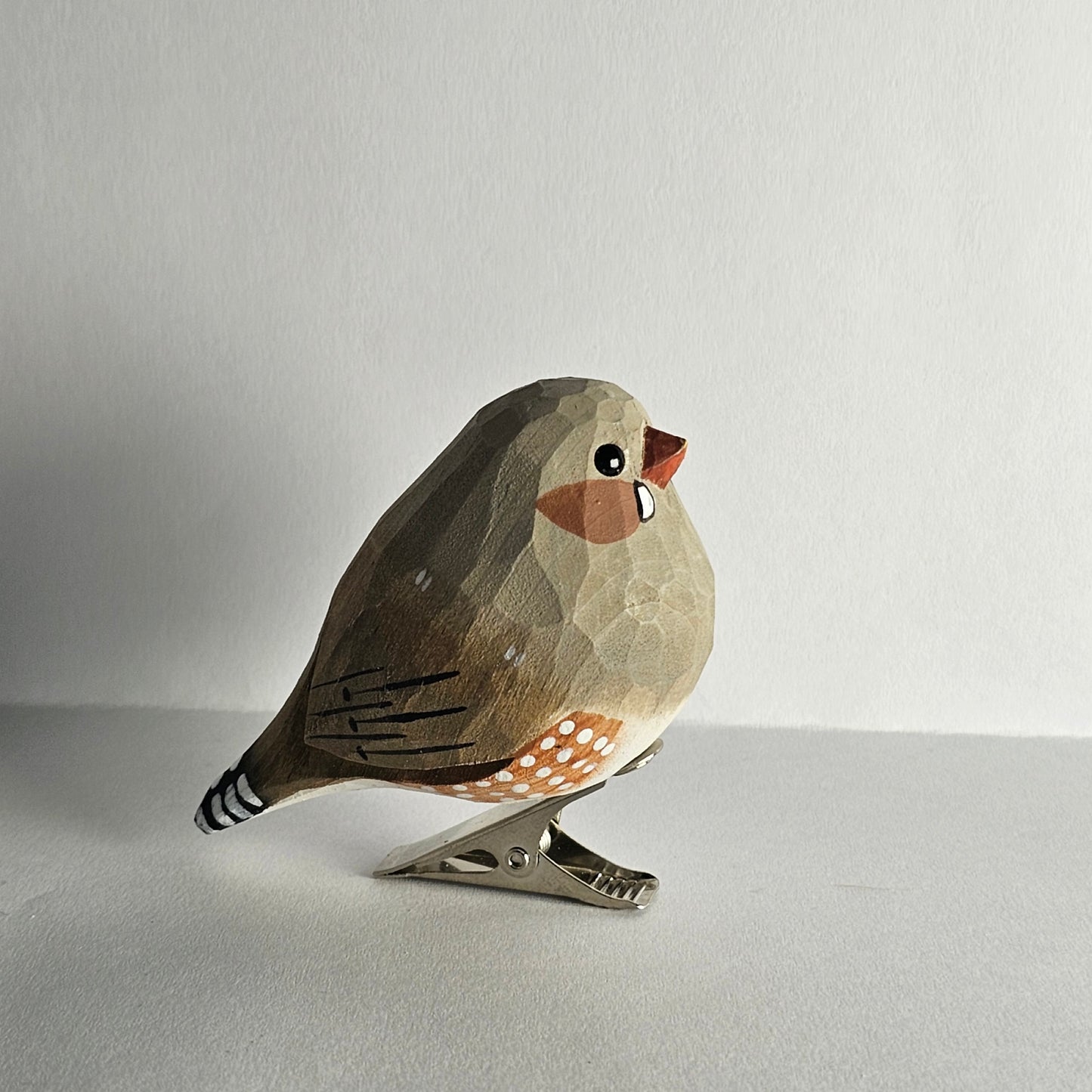 Zebra Finch Bird Clip-on