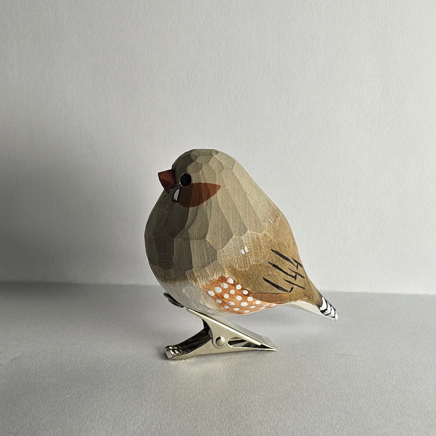 Zebra Finch Bird Clip-on