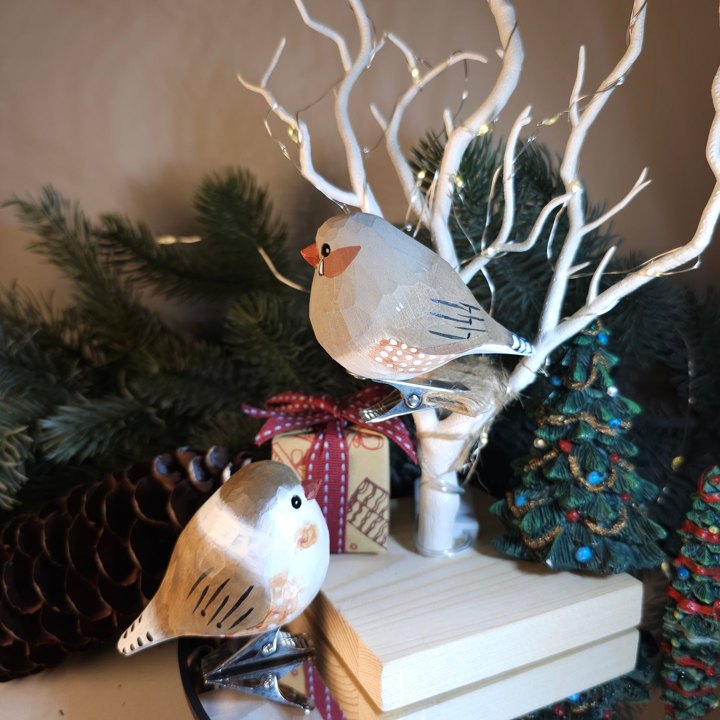 Zebra Finch Bird Clip-on