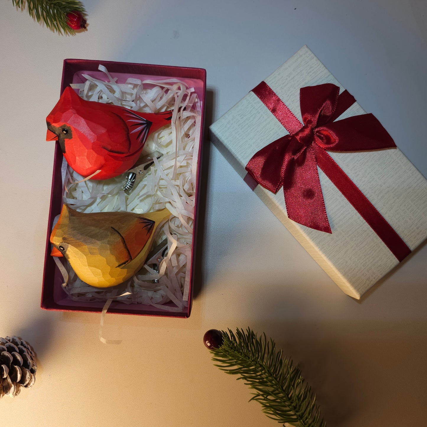 Cardinal Couple Clip-On