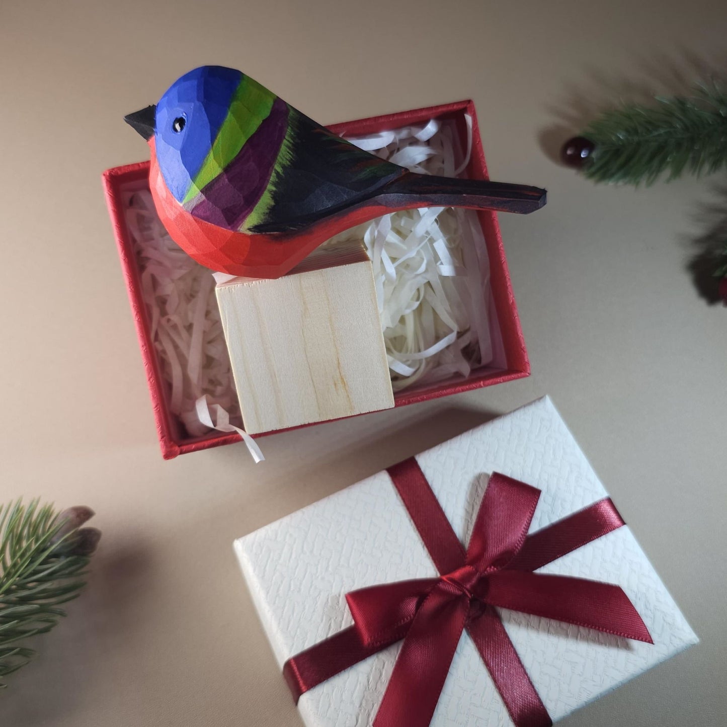 Bird on Stand with Gift Box Set