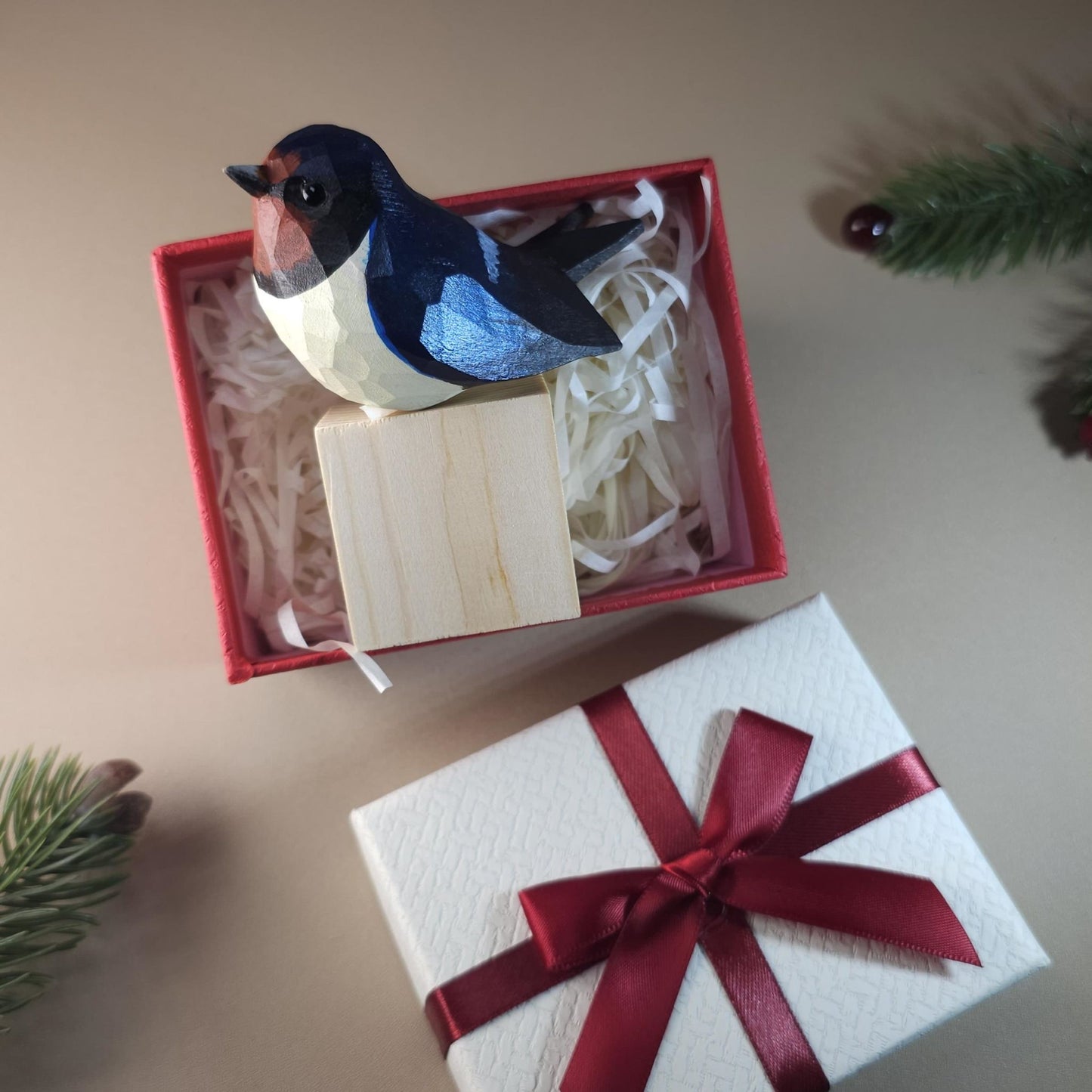 Bird on Stand with Gift Box Set