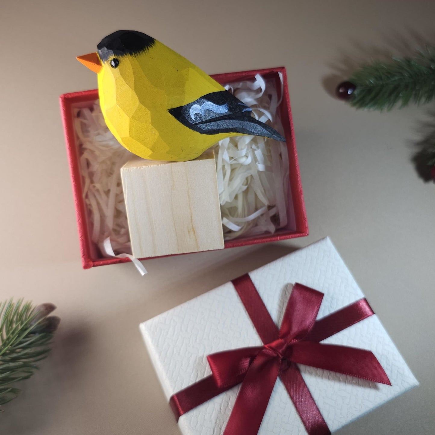 Bird on Stand with Gift Box Set