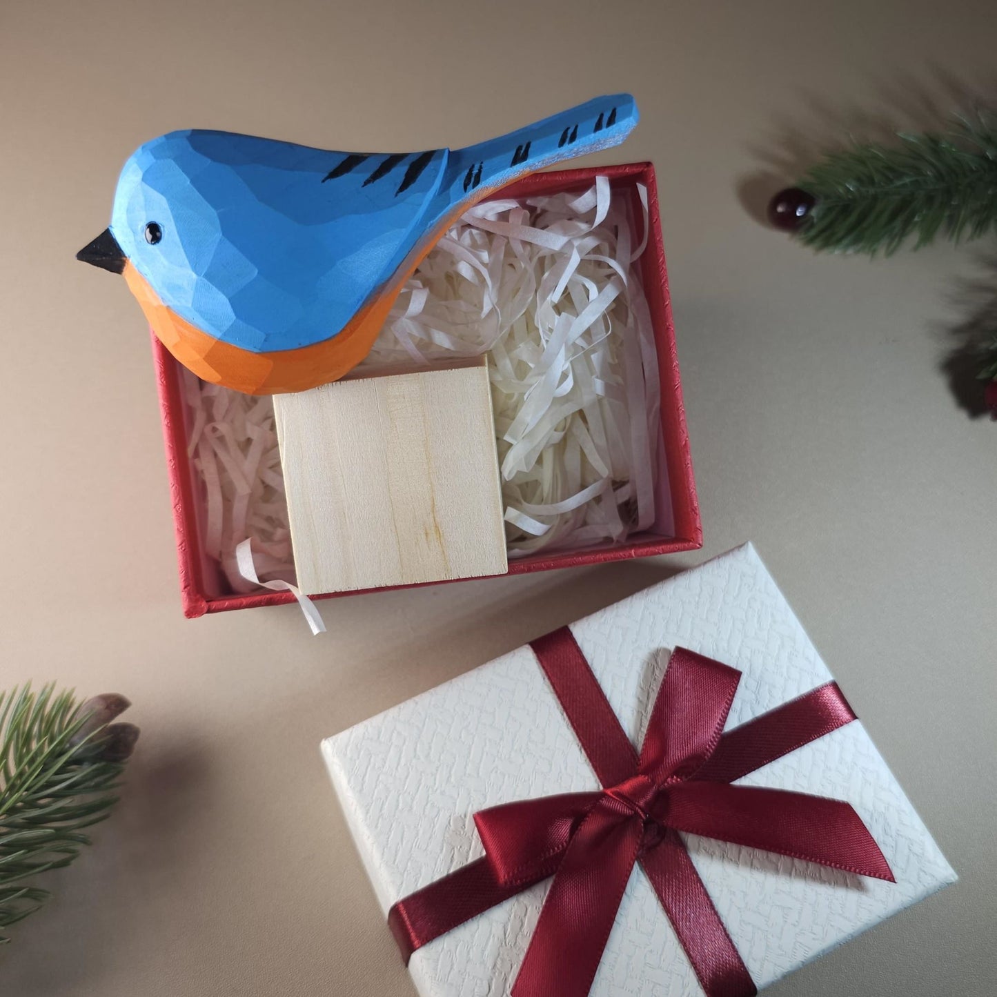Bird on Stand with Gift Box Set