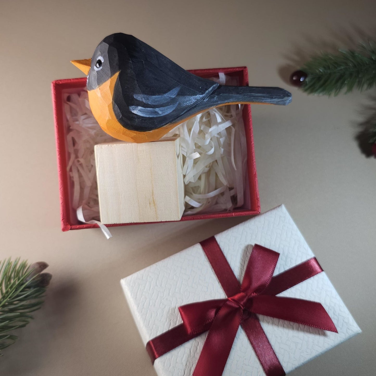 Bird on Stand with Gift Box Set