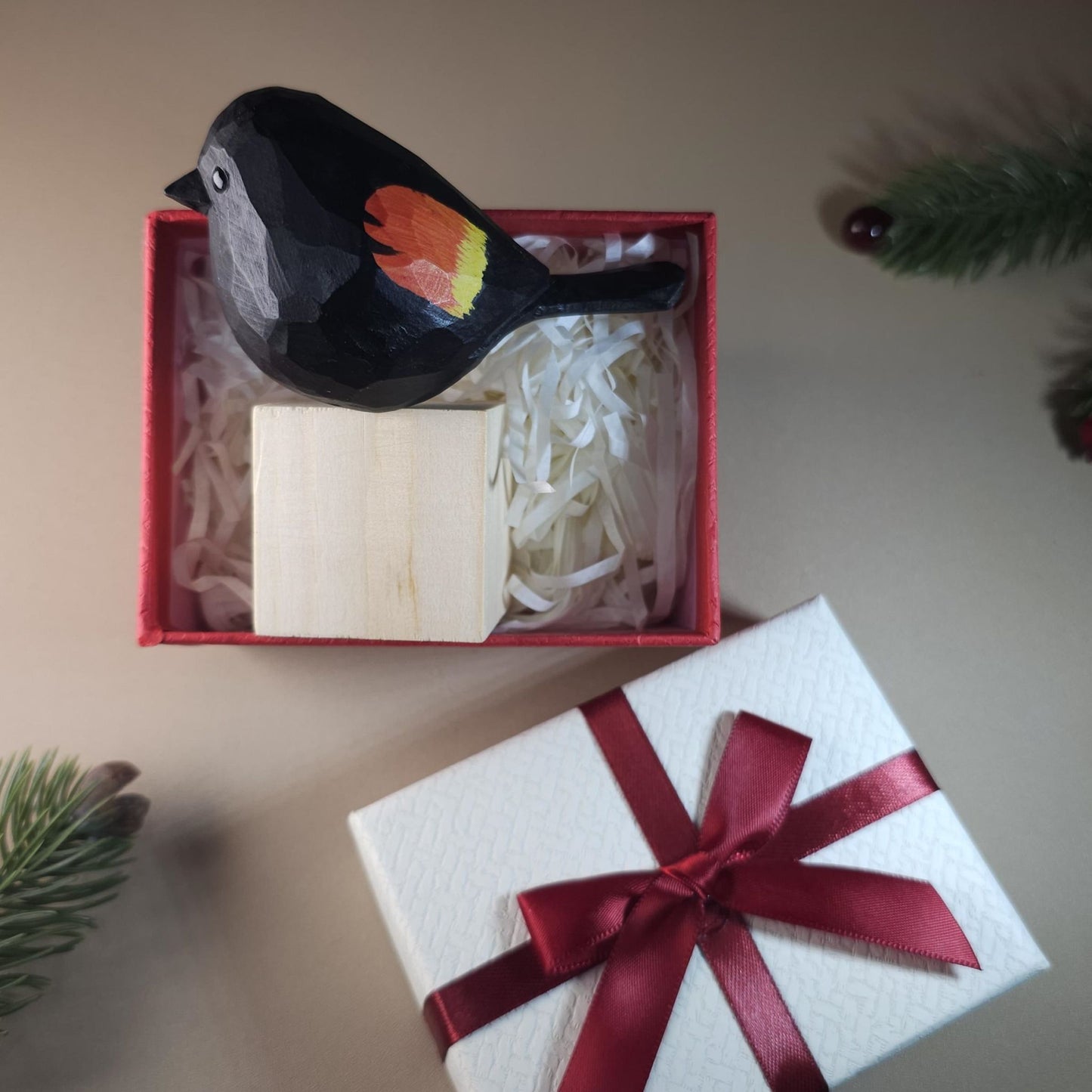 Bird on Stand with Gift Box Set