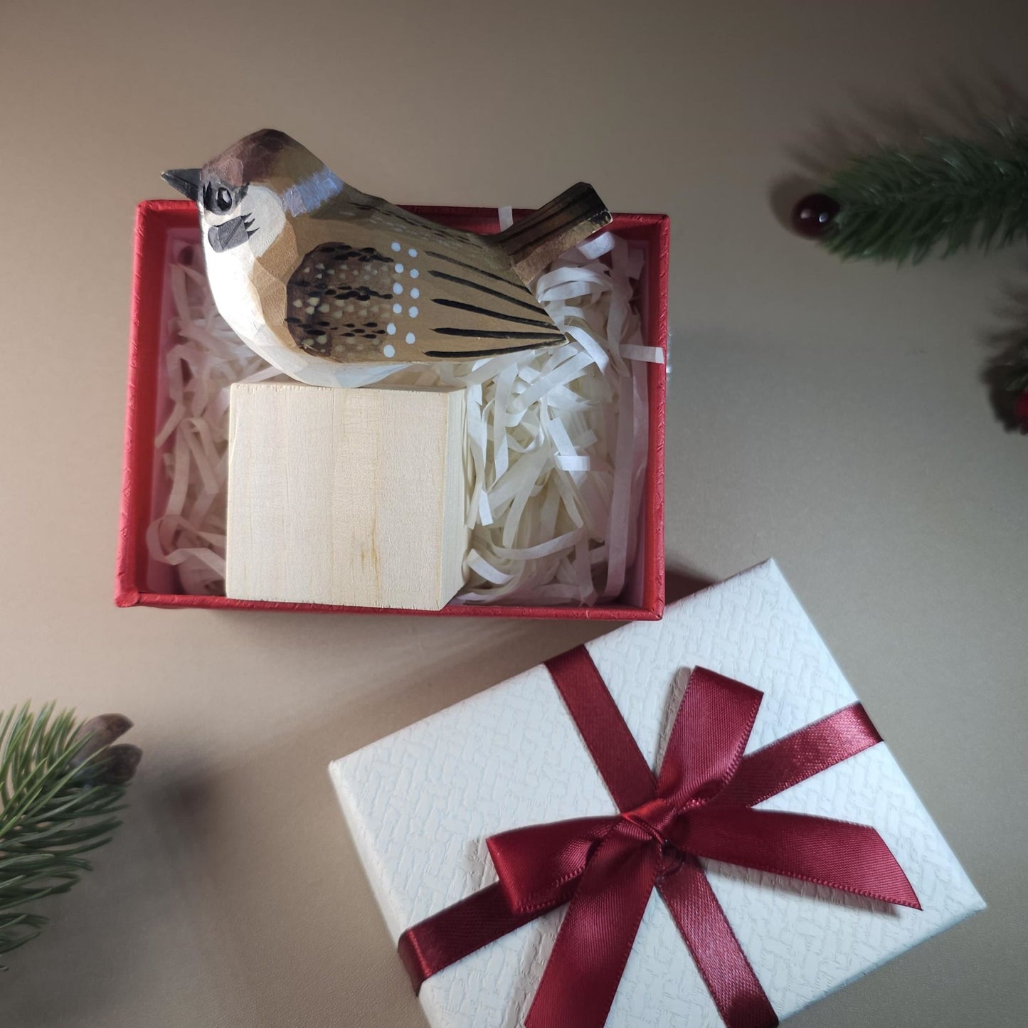 Bird on Stand with Gift Box Set