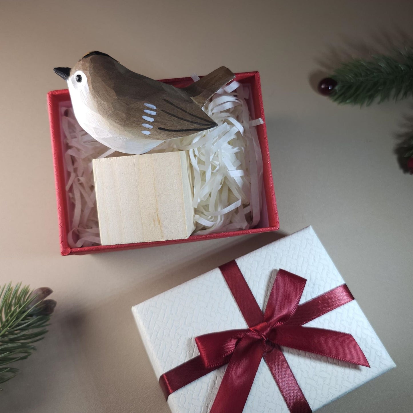 Bird on Stand with Gift Box Set