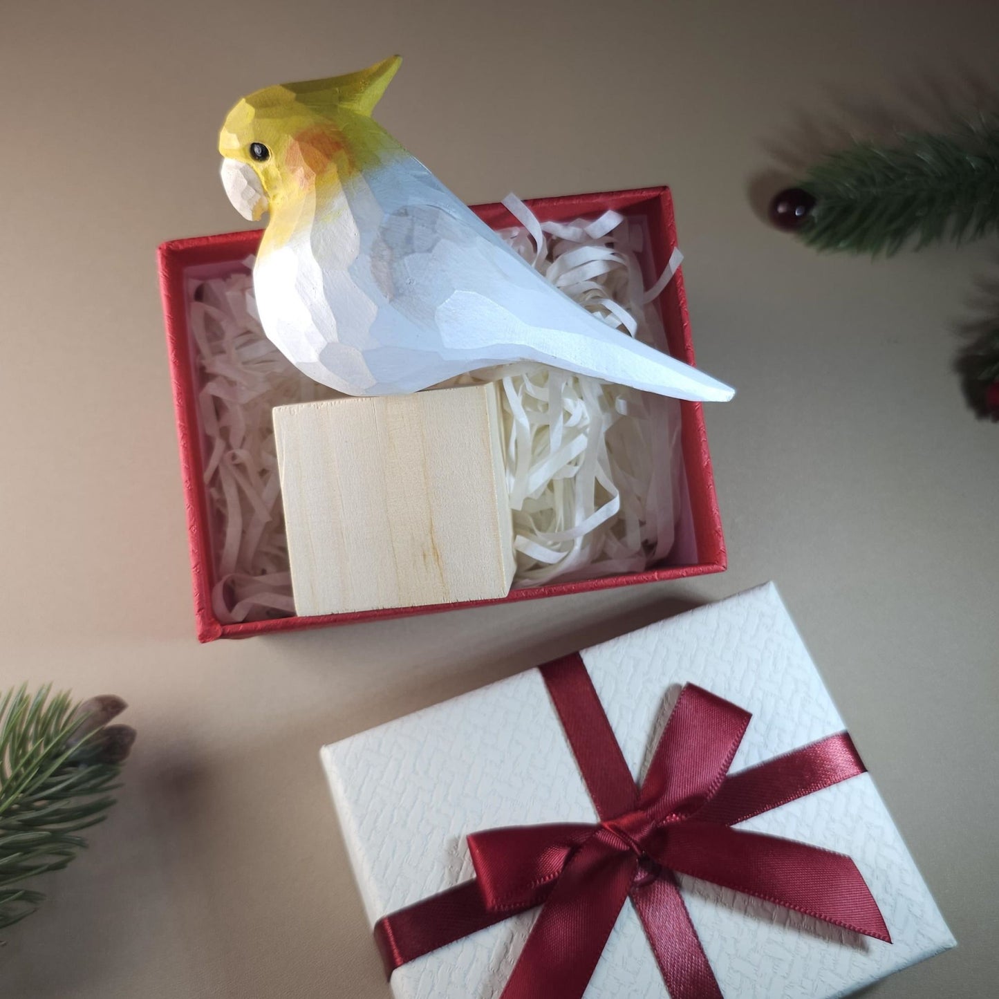 Bird on Stand with Gift Box Set