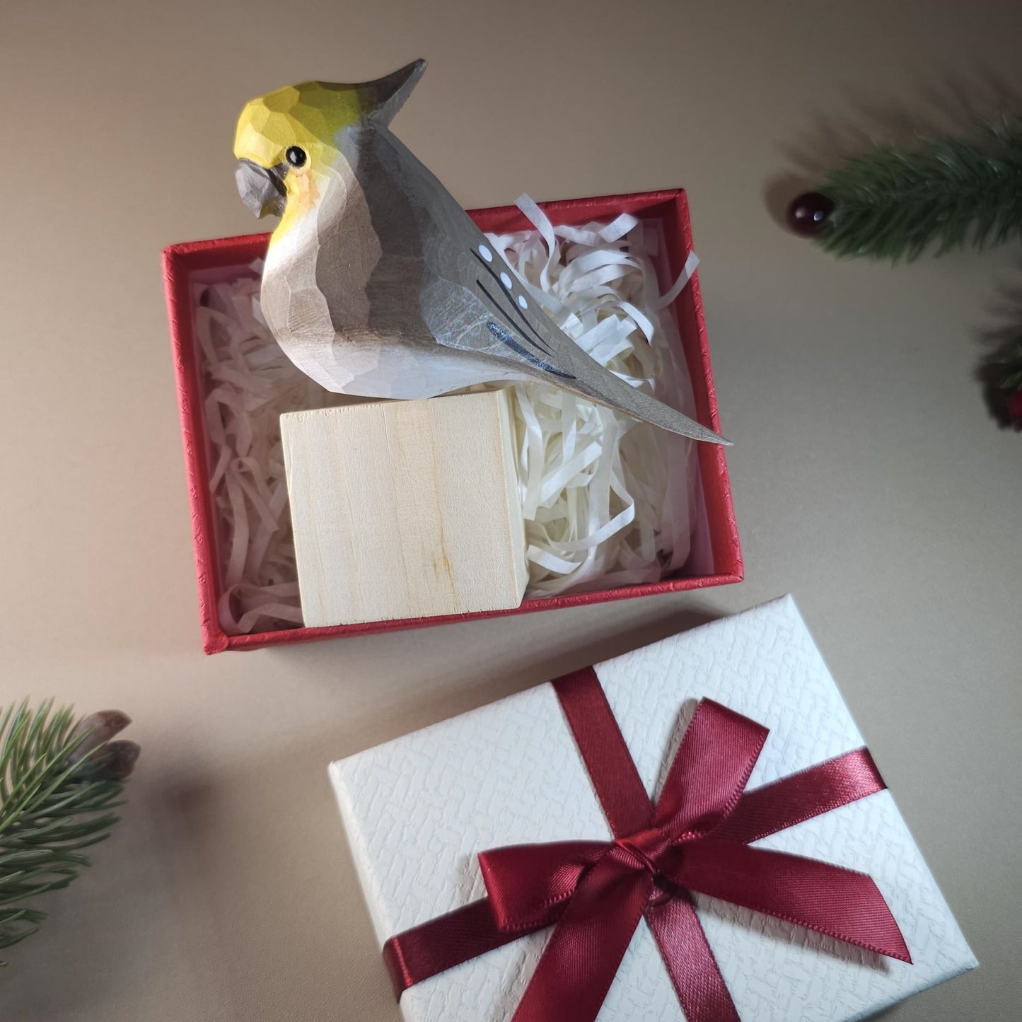 Bird on Stand with Gift Box Set