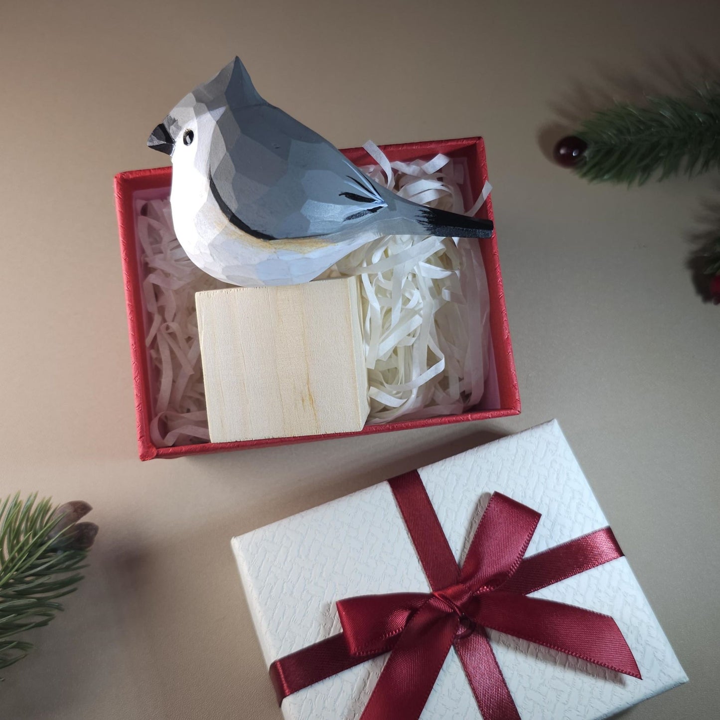 Bird on Stand with Gift Box Set
