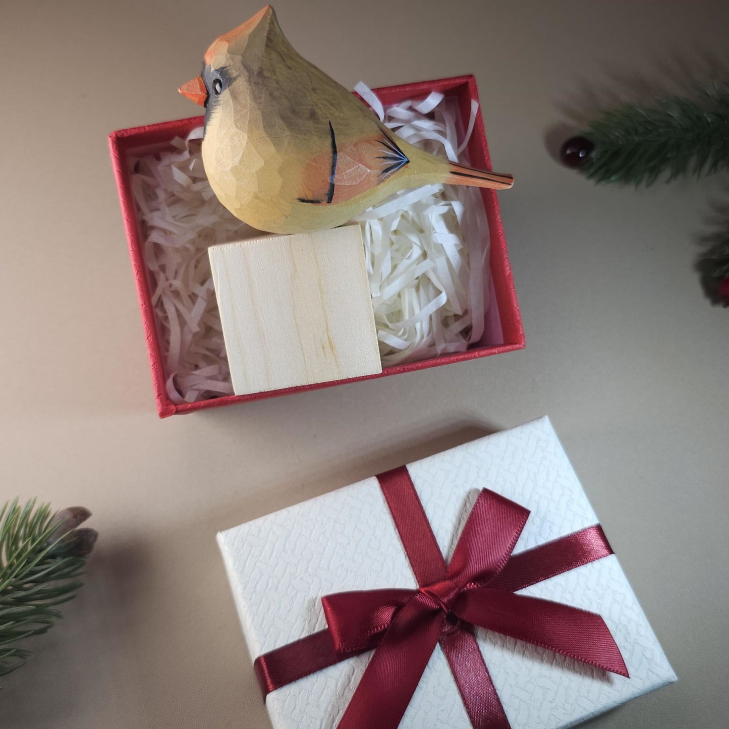 Bird on Stand with Gift Box Set