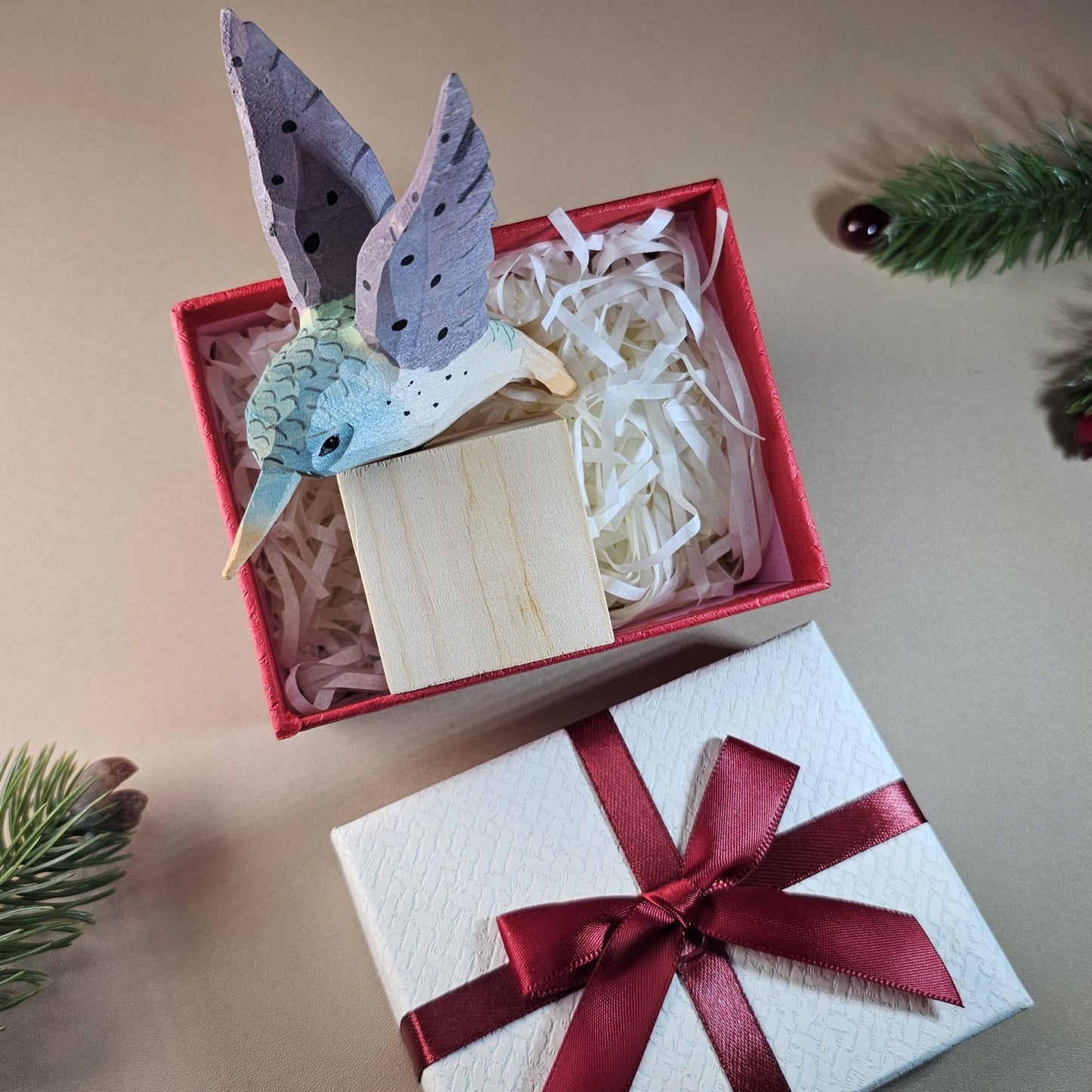 Bird on Stand with Gift Box Set