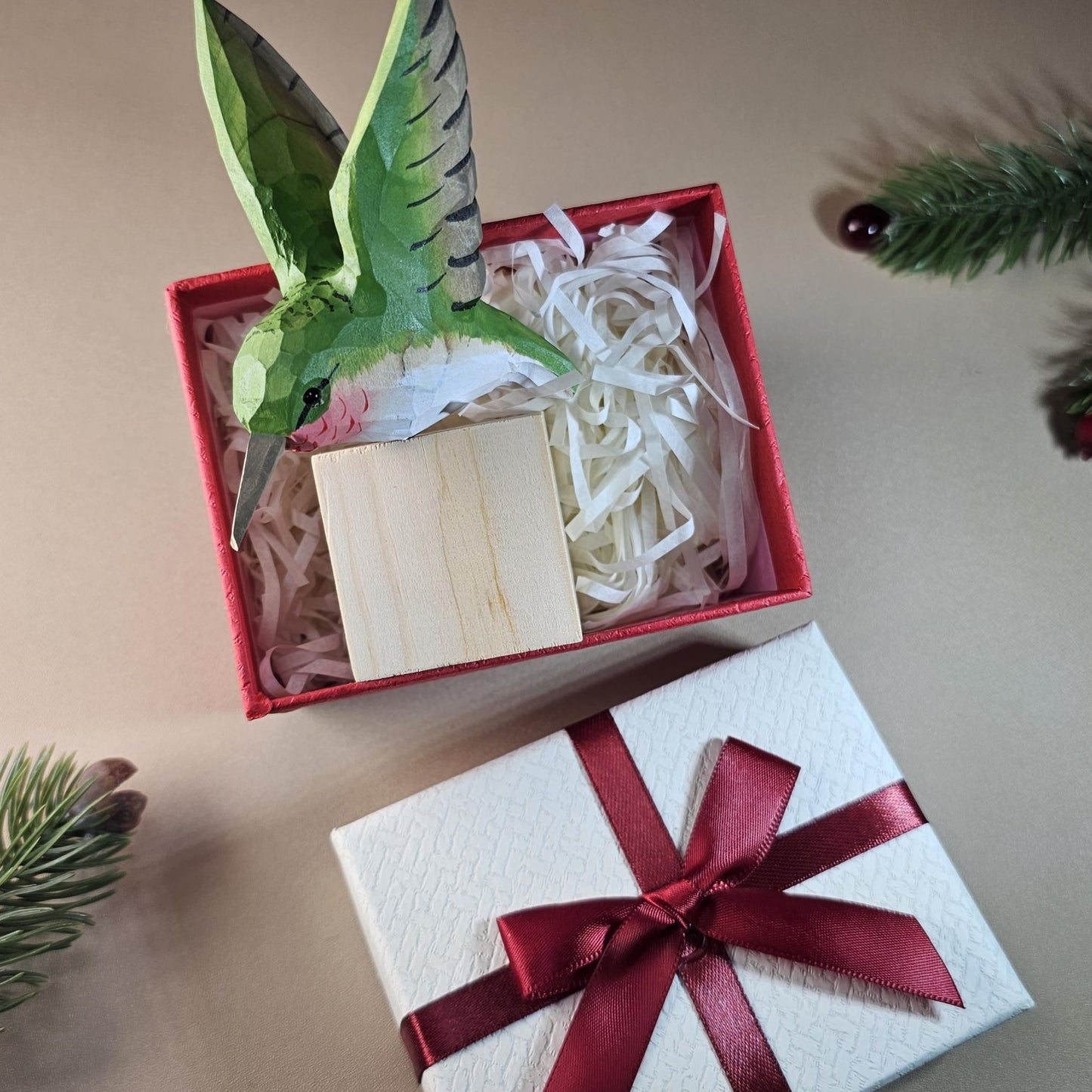 Bird on Stand with Gift Box Set