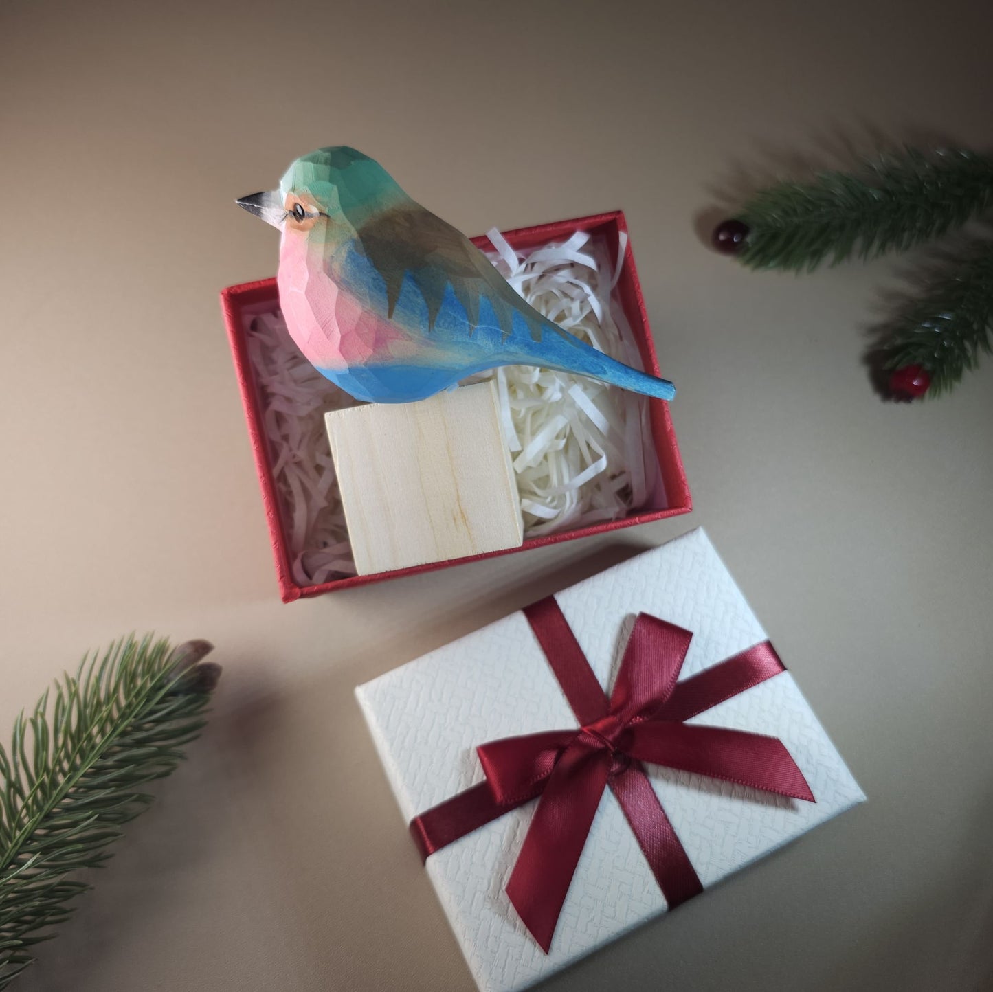Bird on Stand with Gift Box Set