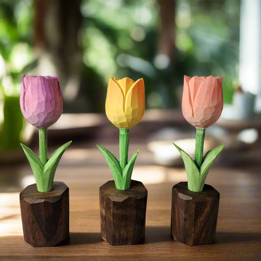 Tulip Wooden Sculpture