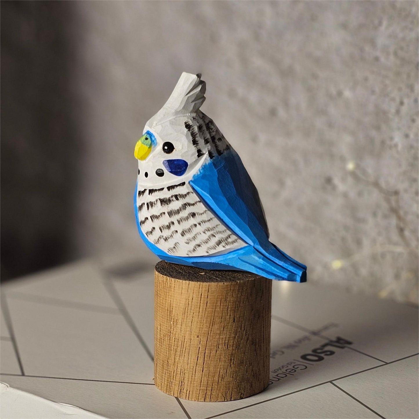 Budgie on Stand