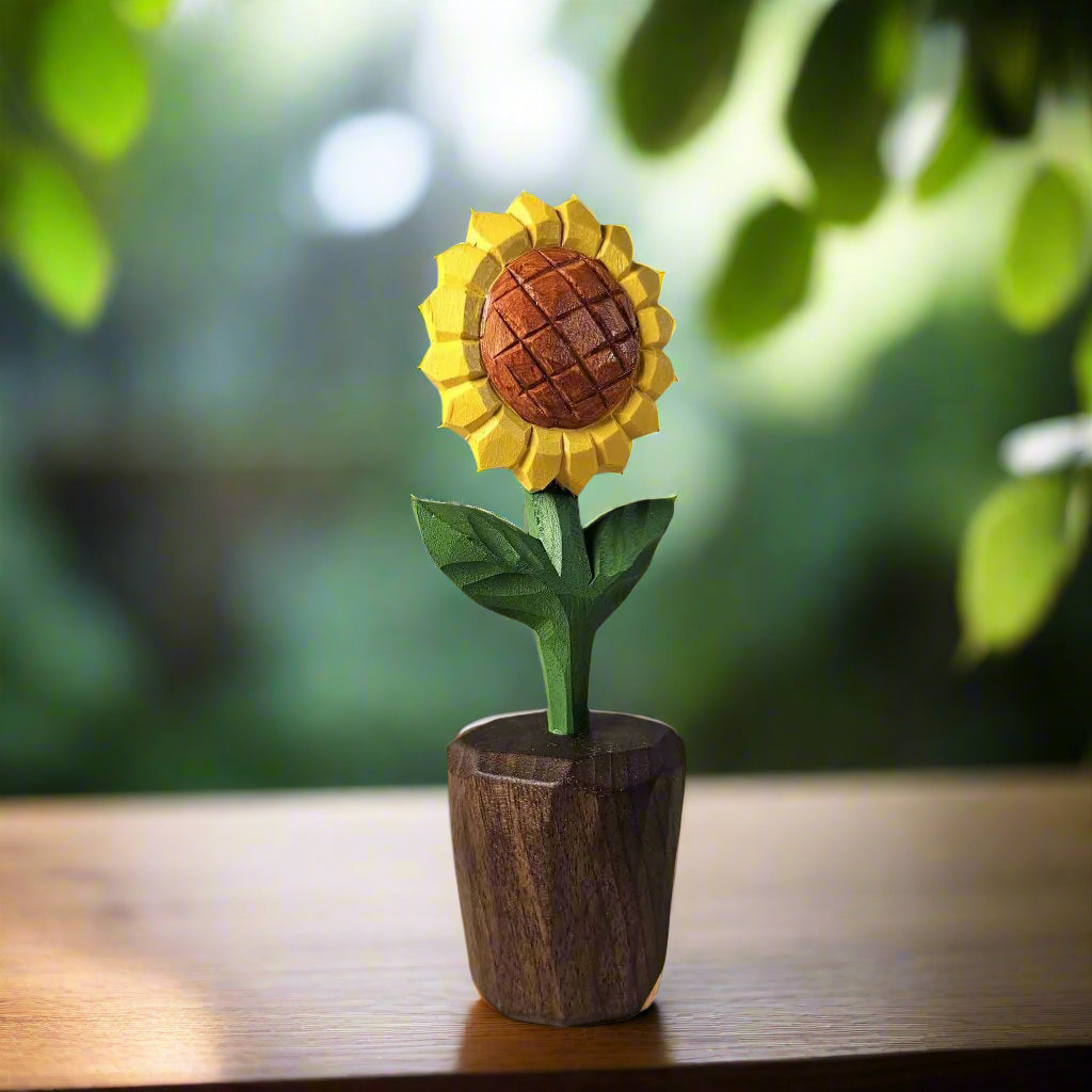 Sunflower Wooden Sculpture