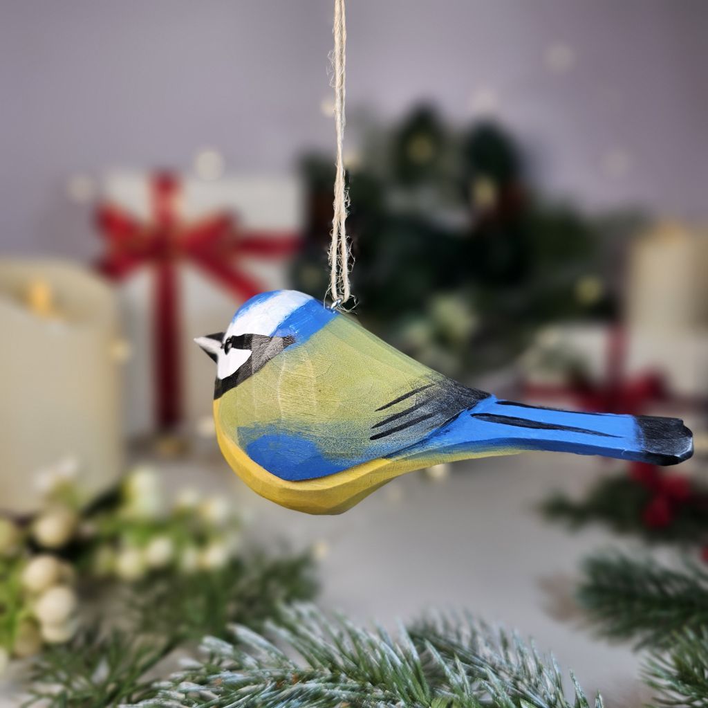 Eurasian Blue Tit Hanging