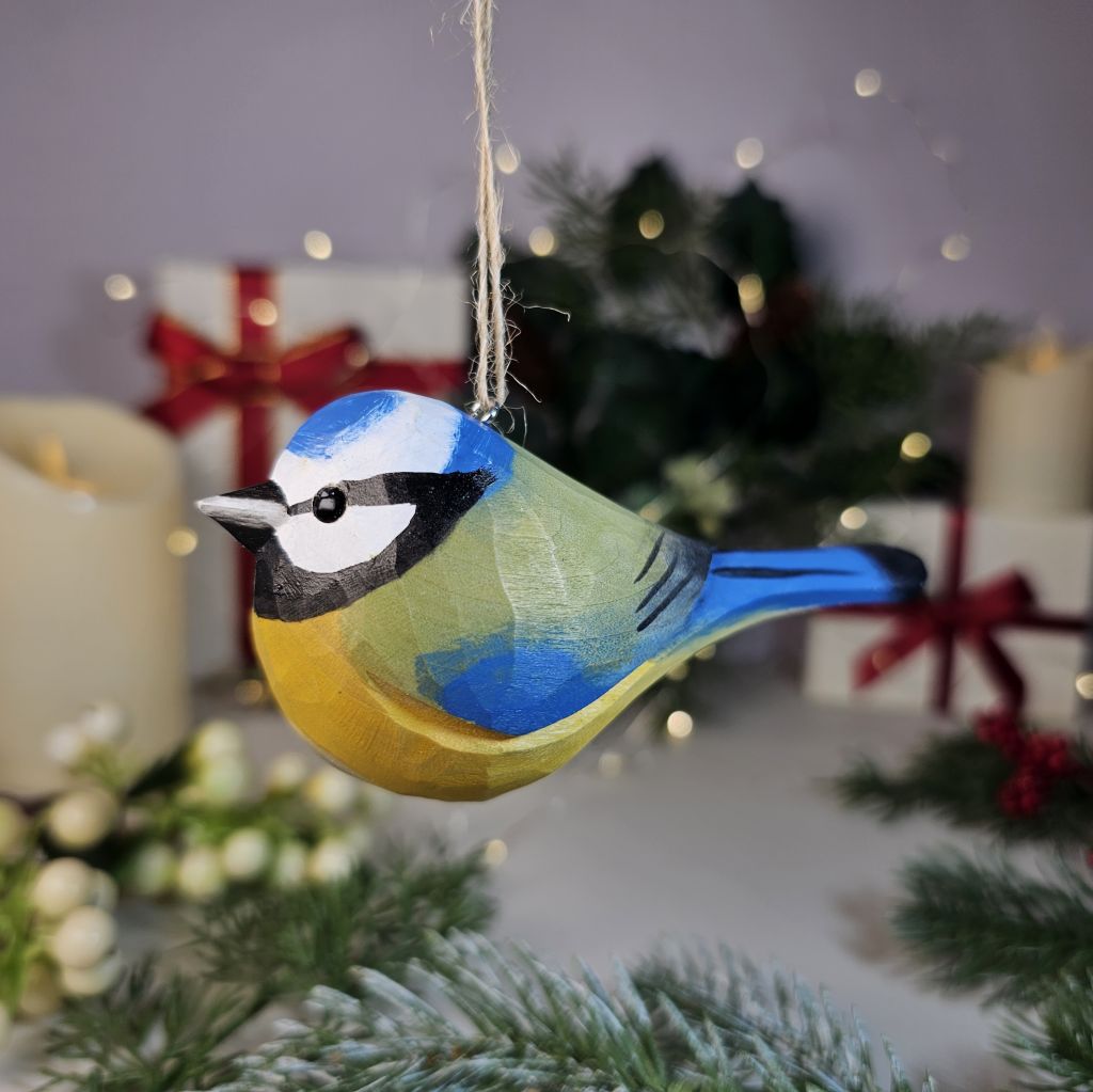 Eurasian Blue Tit Hanging