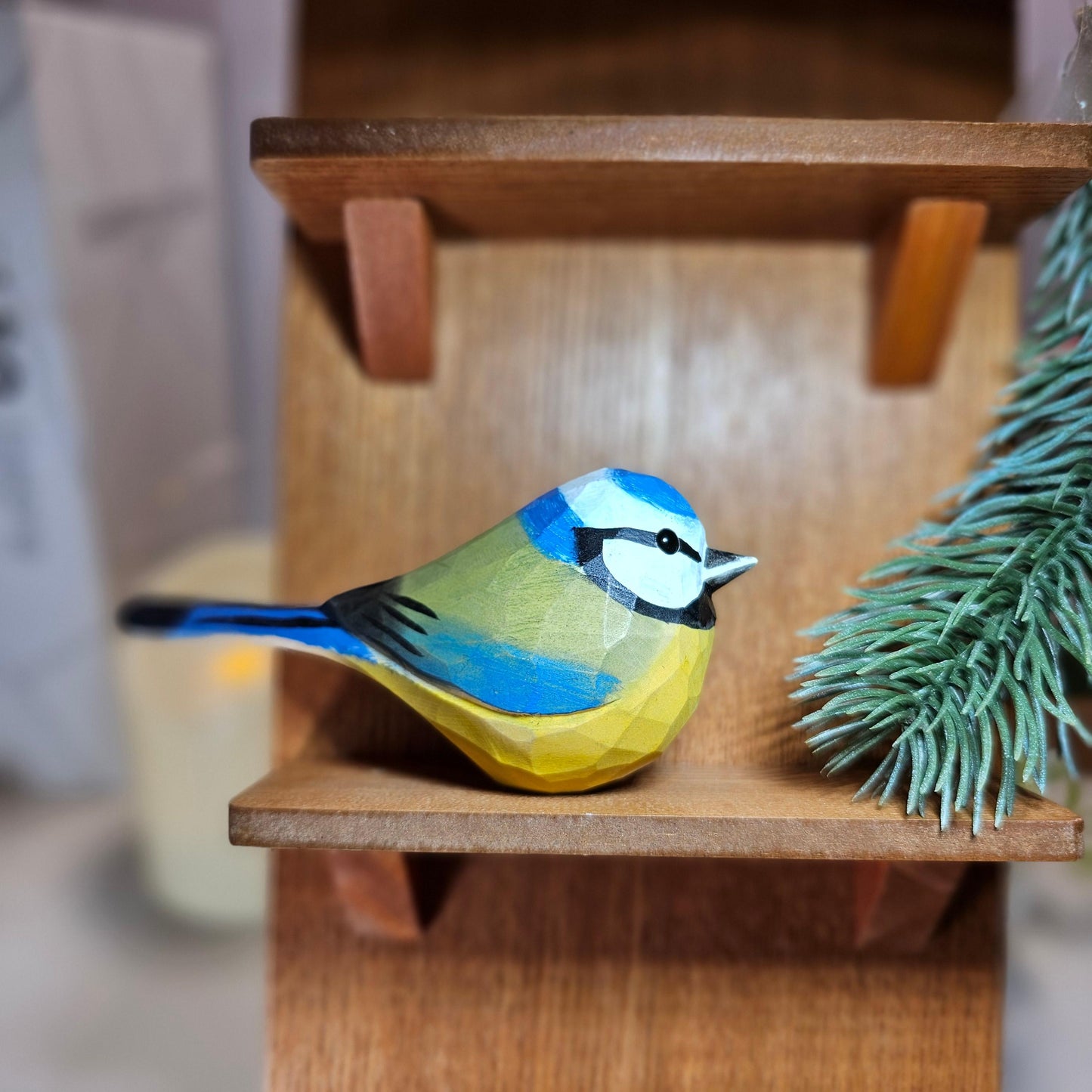 Eurasian Blue tit on Stand