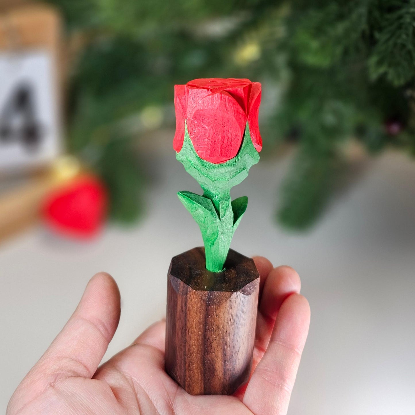 Rose Wooden Sculpture