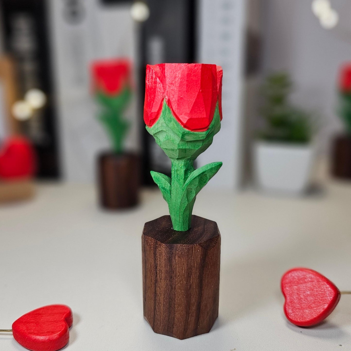Rose Wooden Sculpture