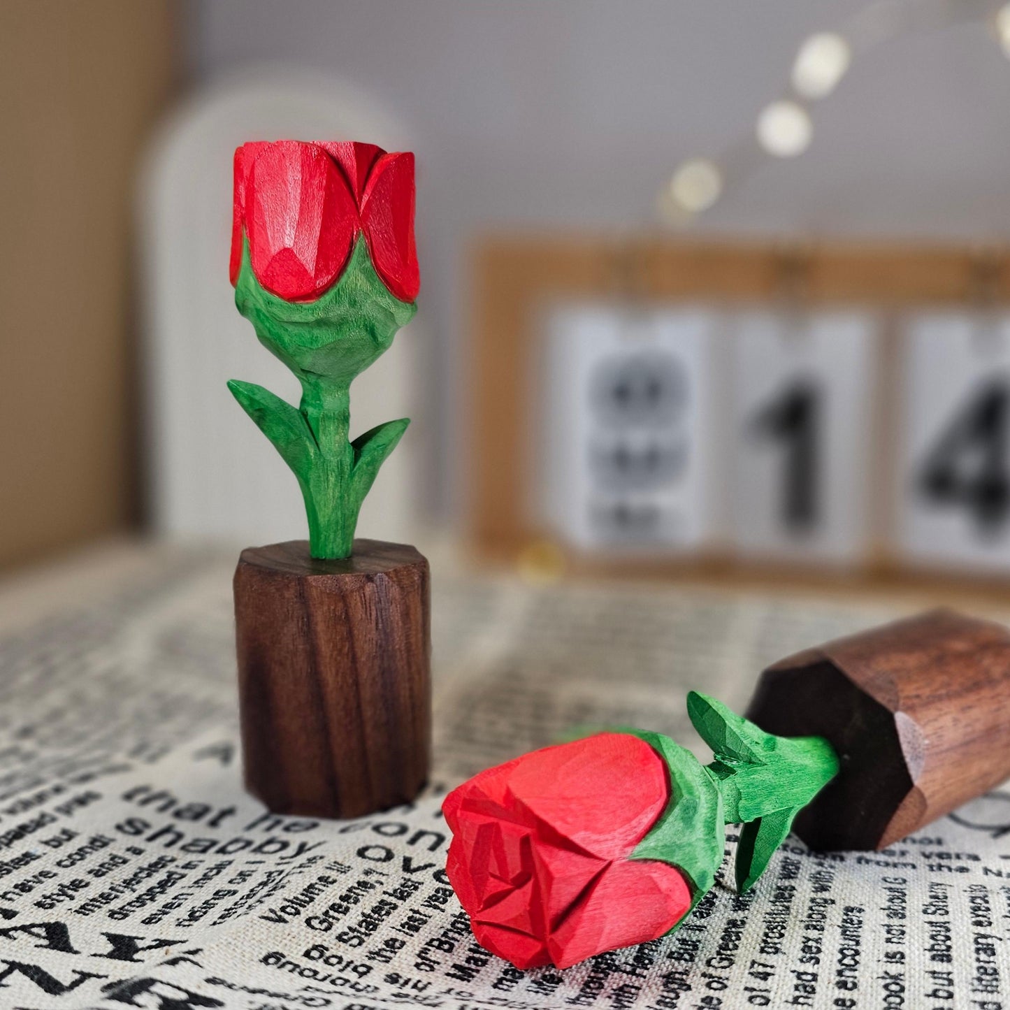 Rose Wooden Sculpture