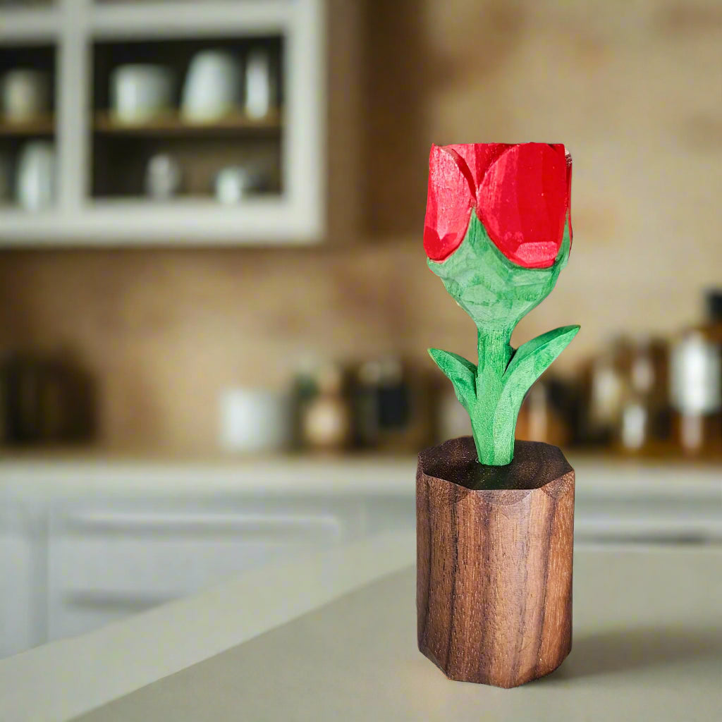 Rose Wooden Sculpture
