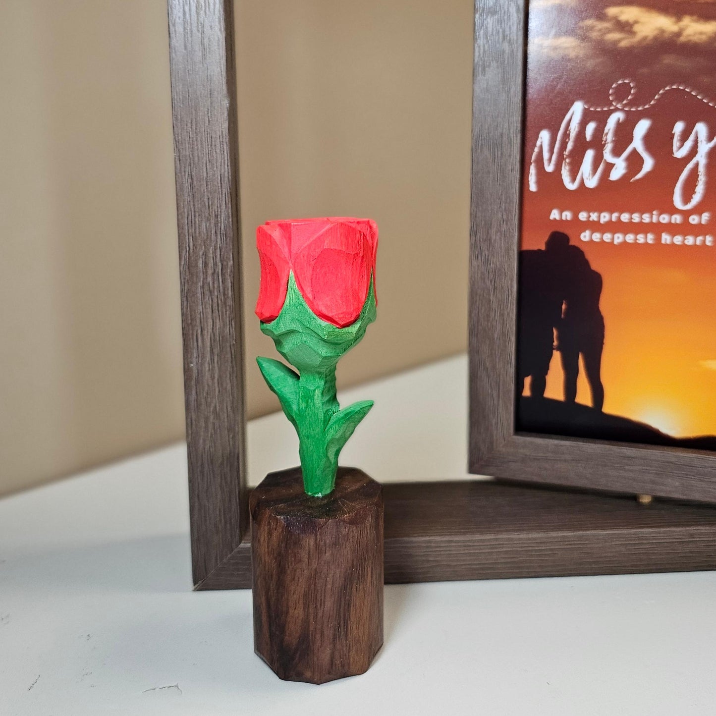 Rose Wooden Sculpture