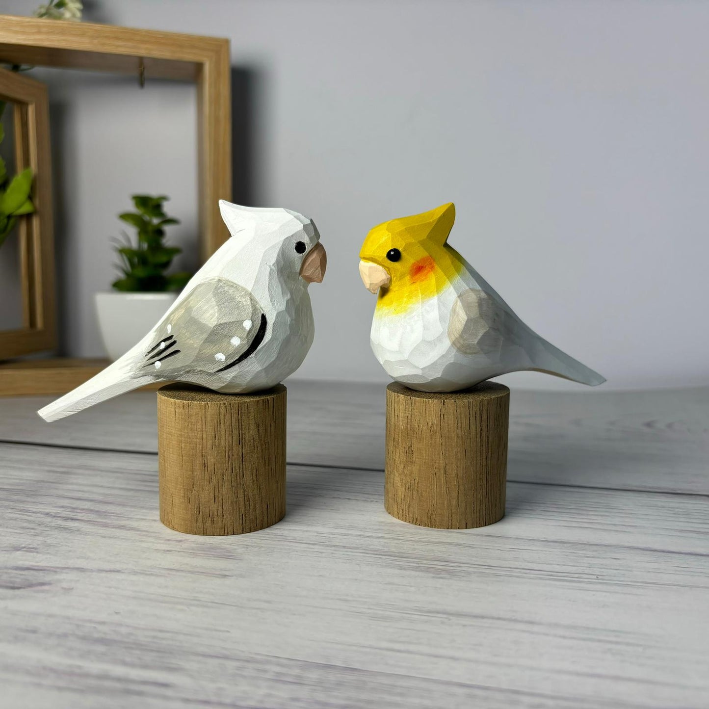 Cockatiel Pair on Stand