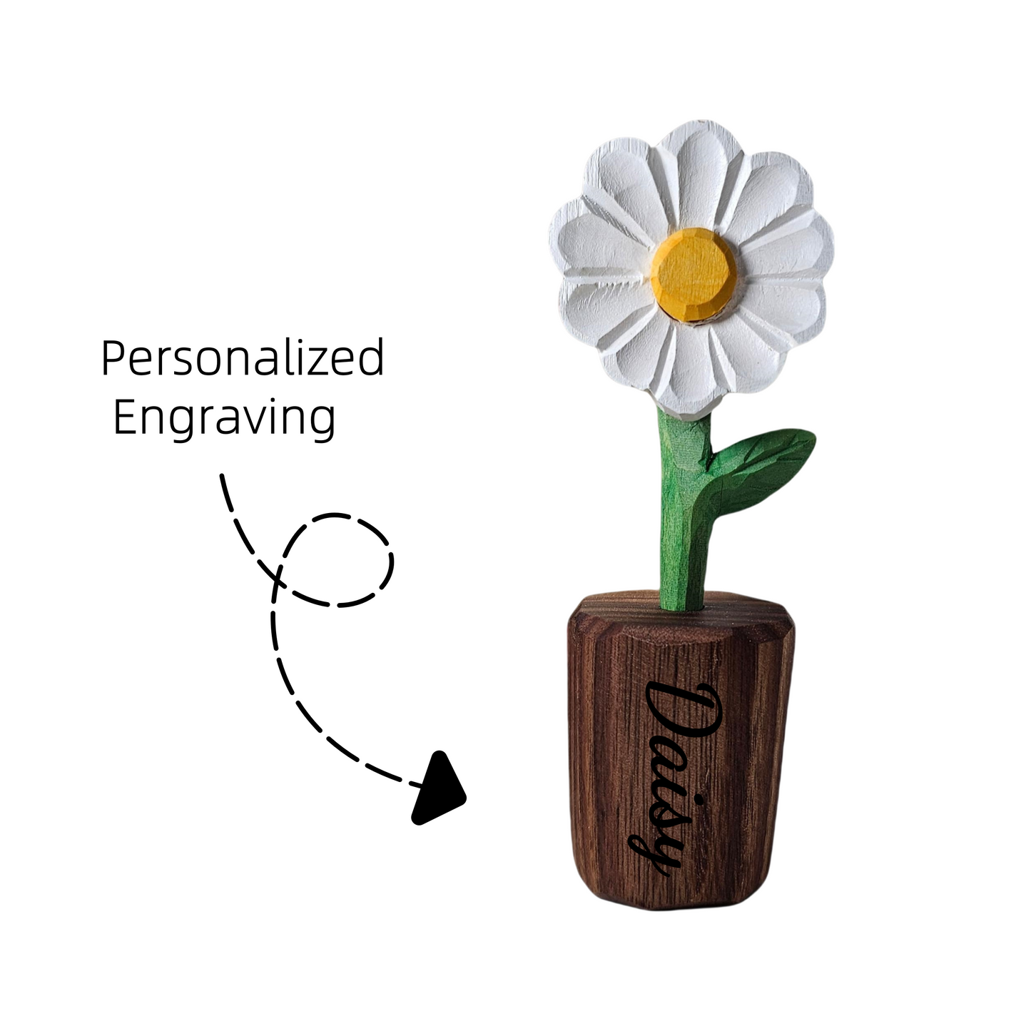 Daisy Wooden Sculpture