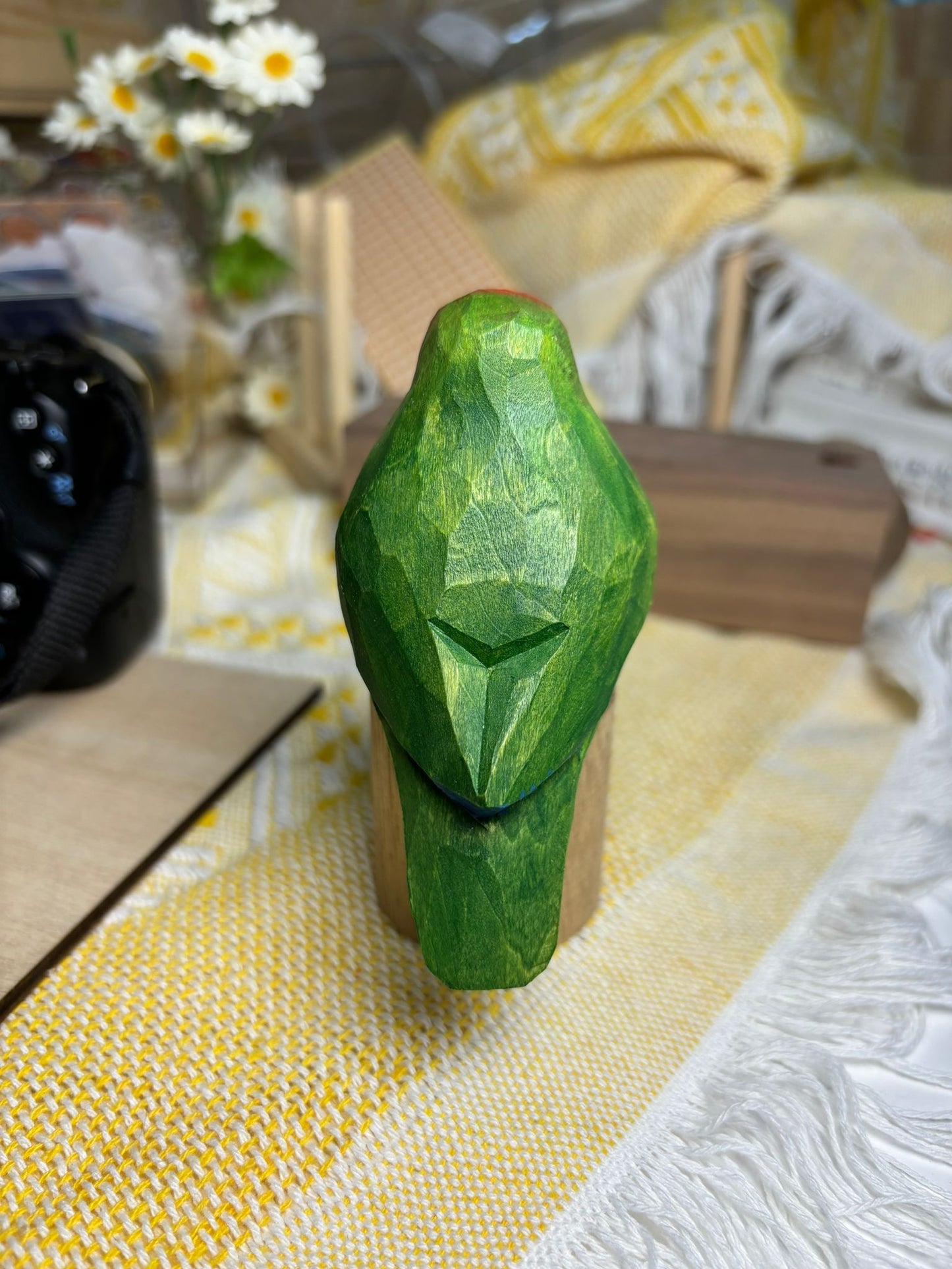 Pair of Lovebirds on Stand