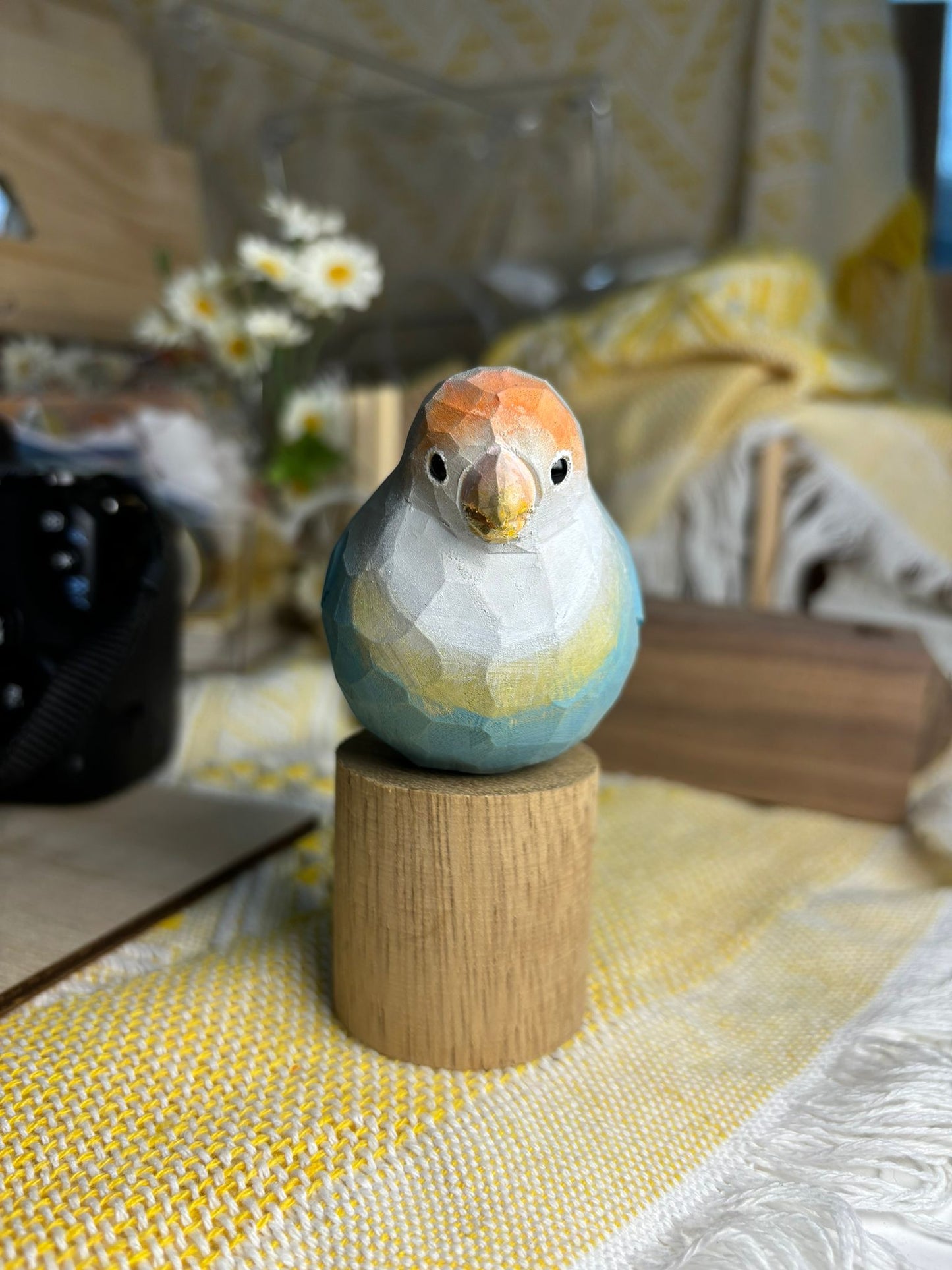 Pair of Lovebirds on Stand