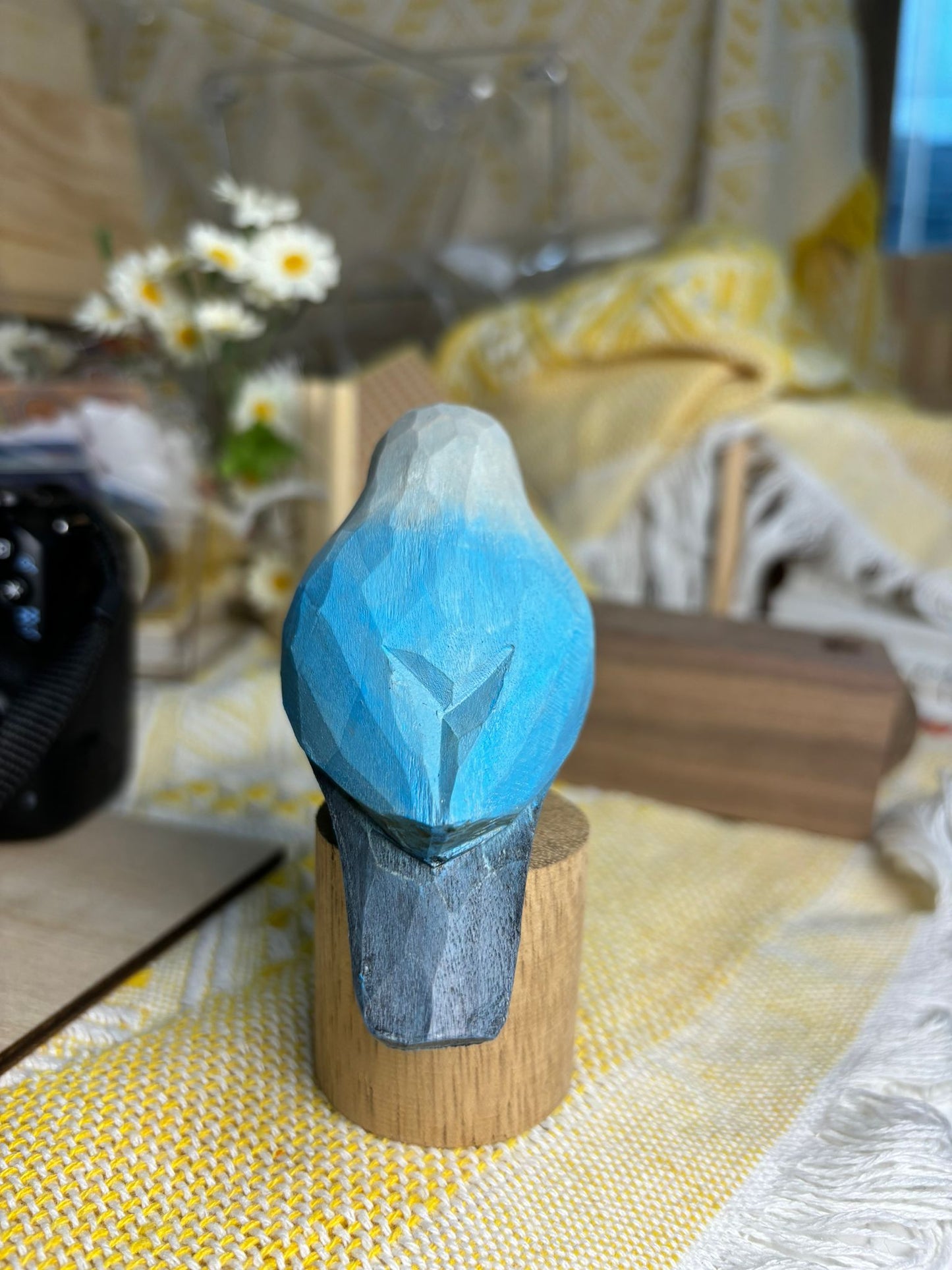 Pair of Lovebirds on Stand