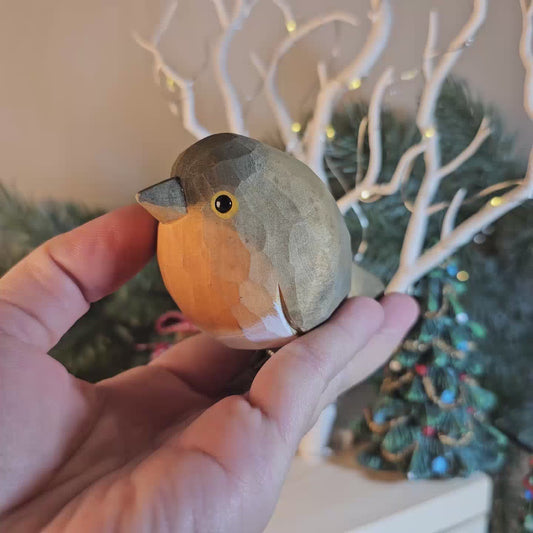 European robin (Erithacus rubecula) Clip-on