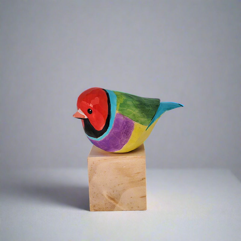 Gouldian Finch on Stand